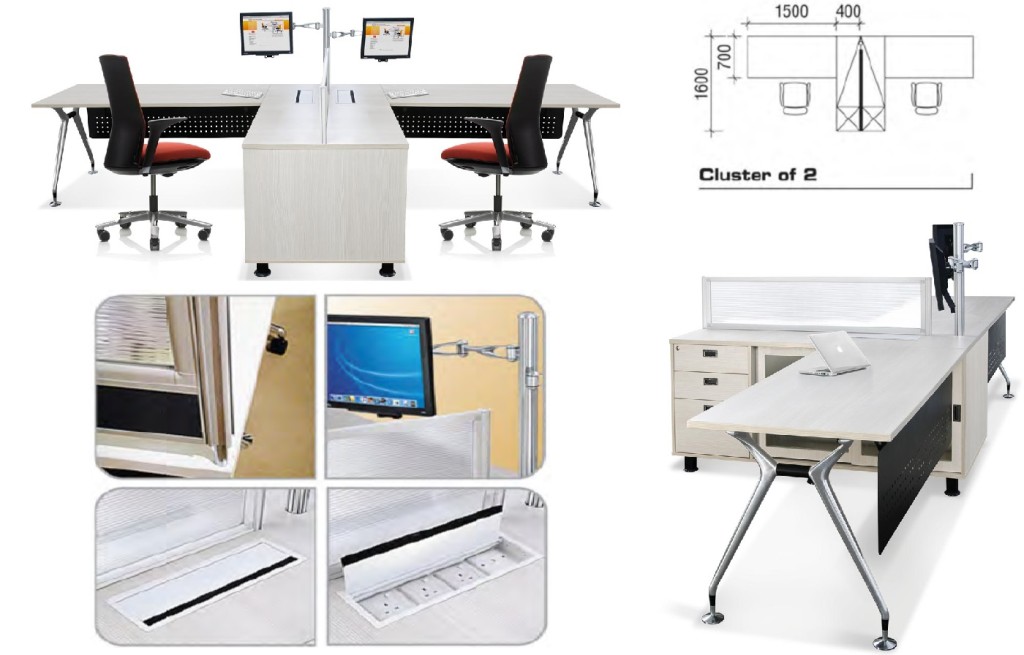 office furniture singapore office partition 28mm Office Cubicle 12 computer workstation